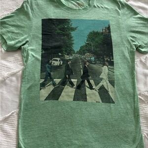 Graphic Abbey Road Photo Tee - Mint Green
